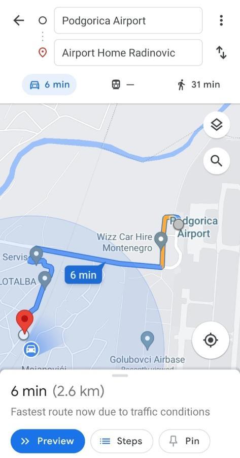 Airport Home Radinovic Podgorica Zewnętrze zdjęcie